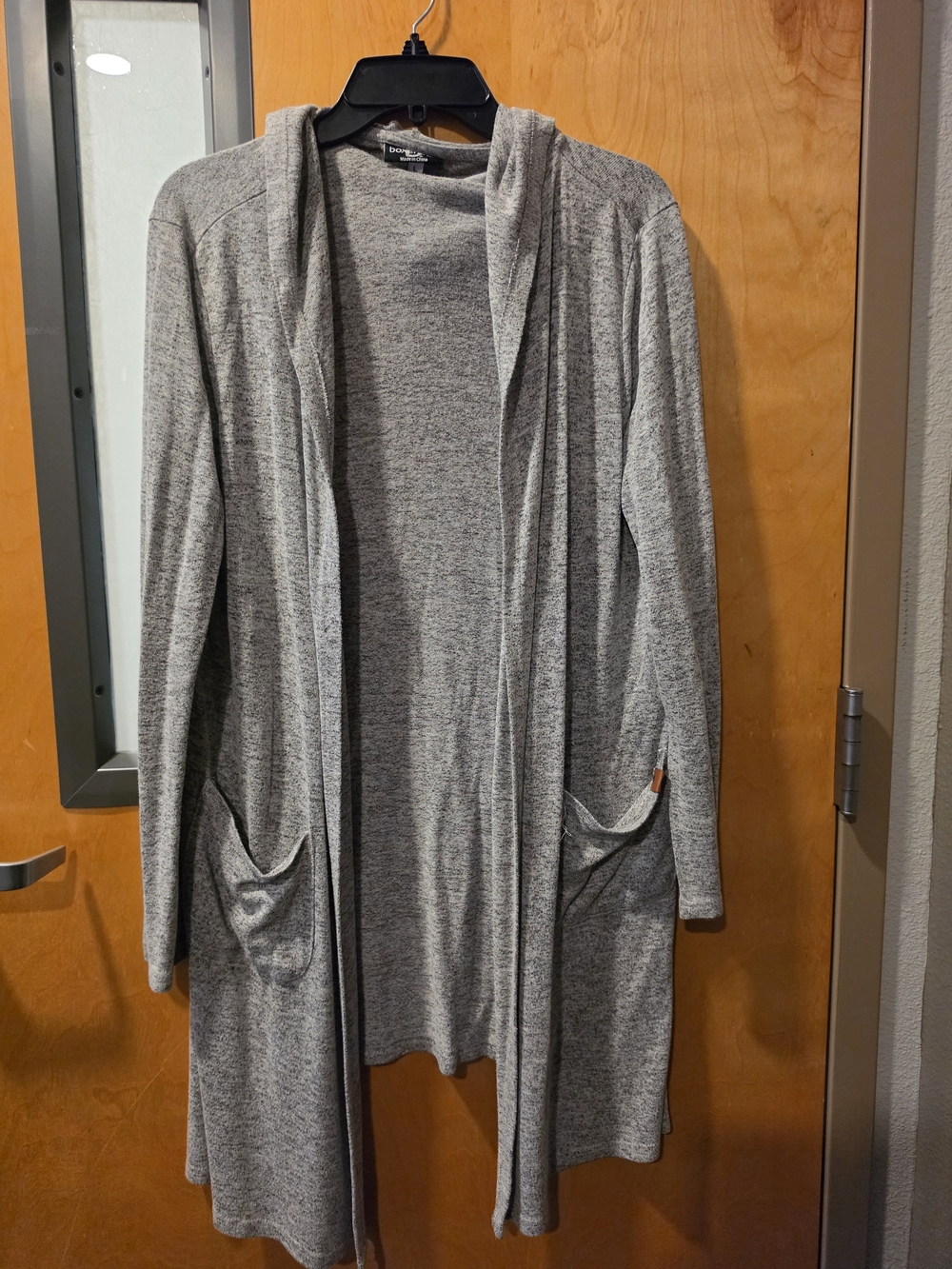 Modern Mom Designs - boxercraft Heather Gray Open-Front Hooded Cardigan